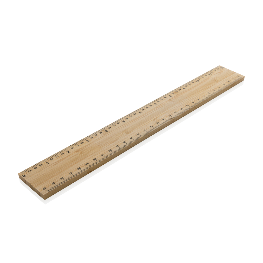 P165.509__B_1__d99c6c0cfe54419cb7c18c737fb687bb Timberson extra thick 30cm double sided bamboo ruler - Image 1