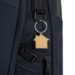 RCS recycled zinc alloy house keychain with bamboo - Image 3