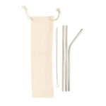 Reusable stainless steel 3 pcs straw set - Image 4