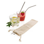 Reusable stainless steel 3 pcs straw set - Image 2