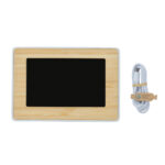 Utah RCS recycled plastic and bamboo LED clock - Image 2