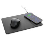Swiss Peak RCS recycled PU 10W wireless charging mousepad - Image 2