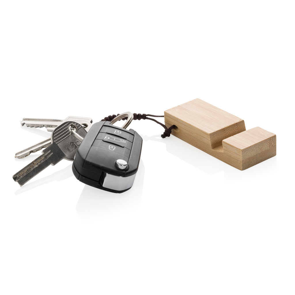 P301.3809__B_1__ed012c5982b34d638b29738b606ca57f Standkey bamboo keychain phone stand - Image 1