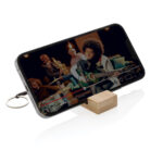 Standkey bamboo keychain phone stand - Image 3