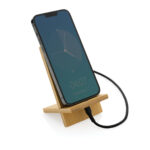 Bamboo phone stand in kraft box - Image 2