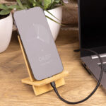 Bamboo phone stand in kraft box - Image 4