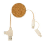 Cork and Wheat 6-in-1 retractable cable - Image 5