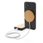 10W bamboo magnetic wireless charger - Image 4