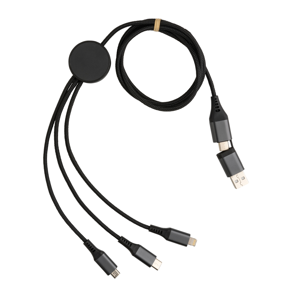 P302.682__B_1__5f522c2ea1e54506908d2682b7c64eb1 Terra 60W RCS recycled aluminium 120cm 6-in-1 cable - Image 1