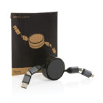 Terra RCS recycled aluminium retractable 6 in 1 60W cable - Image 2