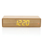 Bamboo alarm clock with 5W wireless charger - Image 3