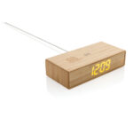 Bamboo alarm clock with 5W wireless charger - Image 7