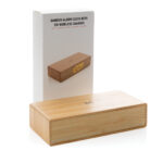Bamboo alarm clock with 5W wireless charger - Image 9