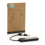 RCS recycled plastic USB hub with dual input - Image 3