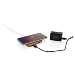Bamboo 10W wireless charger with USB - Image 2