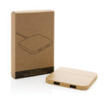 Bamboo 10W wireless charger with USB - Image 3