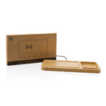 Bamboo desk organiser 10W wireless charger - Image 3