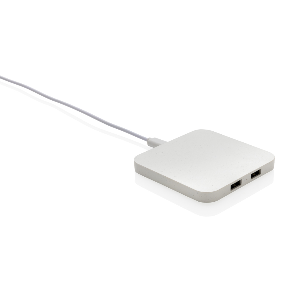 P308.463__B_1__4a5131559eef44b69063ad8874da51c3 RCS recycled plastic 10W Wireless charger with USB Ports - Image 1