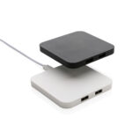 RCS recycled plastic 10W Wireless charger with USB Ports - Image 5