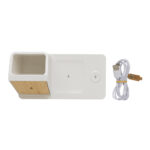 Ontario recycled plastic & bamboo 3-in-1 wireless charger - Image 6