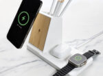 Ontario recycled plastic & bamboo 3-in-1 wireless charger - Image 8