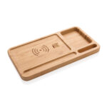 Bamboo desk organiser 5W wireless charger - Image 5