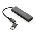 Terra RCS recycled aluminium hub with 3 USB ports - Image 4