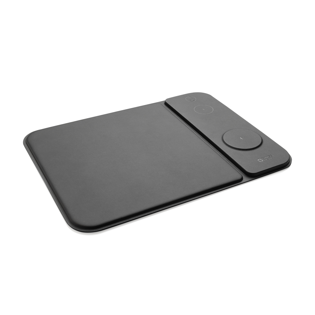 P309.0301__B_1__d619c7c42b374d239b7e7398cc5ef9a8 Swiss peak RCS recycled PU 15W 3 in 1 charging mousepad - Image 1