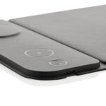 Swiss peak RCS recycled PU 15W 3 in 1 charging mousepad - Image 4