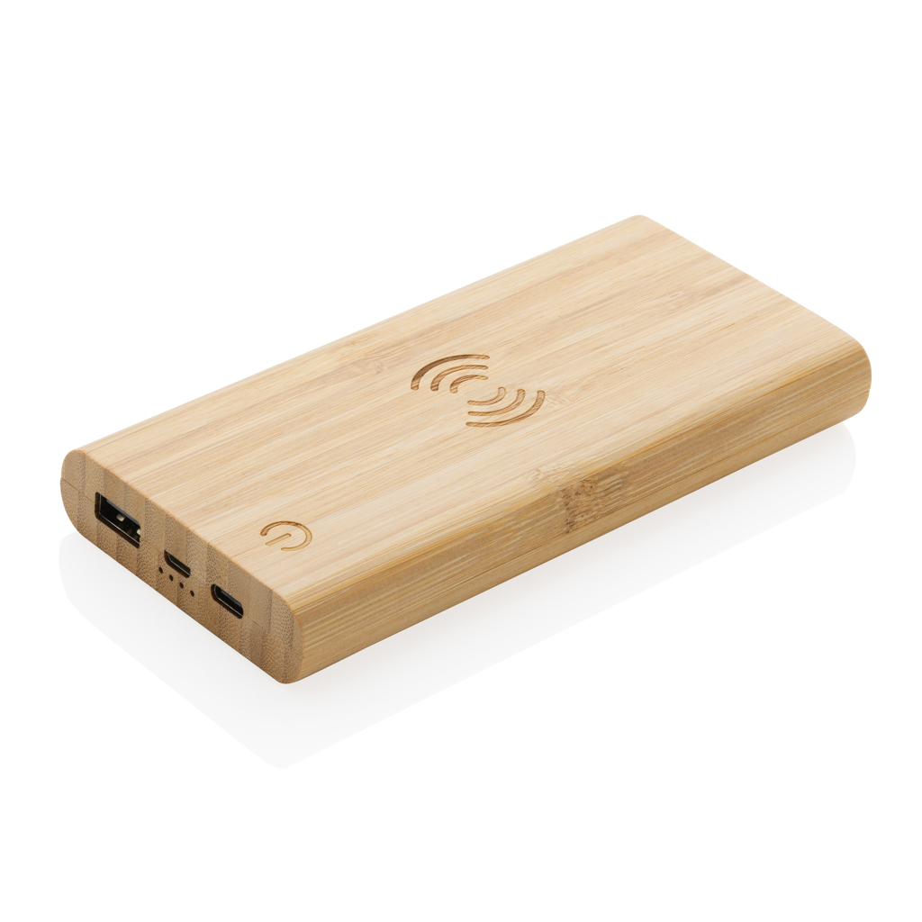 P322.359__B_1__51b130cb7481401e951bd5c34ef4461e Bamboo 8.000 mAh 5W wireless powerbank - Image 1