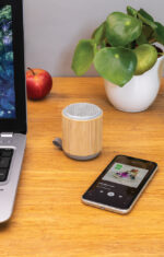 Bamboo and fabric 3W wireless speaker - Image 6