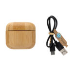 Bamboo TWS earbuds with RCS recycled plastic - Image 2