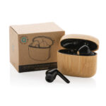 Bamboo TWS earbuds with RCS recycled plastic - Image 7