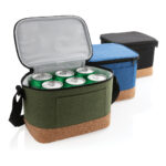 Two tone cooler bag with cork detail - Image 5
