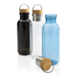 RCS RPET bottle with bamboo lid and handle - Image 7