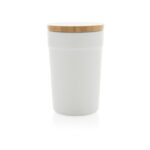 GRS certified recycled PP mug with bamboo lid - Image 4