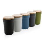 GRS certified recycled PP mug with bamboo lid - Image 8