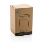 GRS certified recycled PP mug with bamboo lid - Image 3