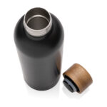 Wood RCS certified recycled stainless steel vacuum bottle - Image 3
