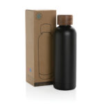 Wood RCS certified recycled stainless steel vacuum bottle - Image 5
