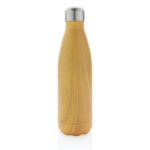 Vacuum insulated stainless steel bottle with wood print - Image 3