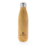 Vacuum insulated stainless steel bottle with wood print - Image 5