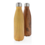 Vacuum insulated stainless steel bottle with wood print - Image 6