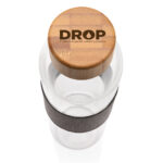 Impact borosilicate glass bottle with bamboo lid - Image 4