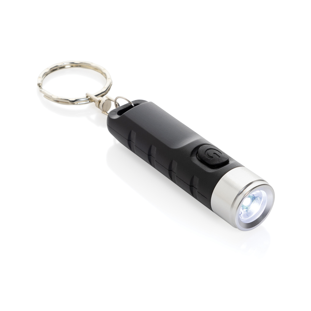 P514.0201__B_1__ee155bb79a1f450cbe3db066f52df0a4 Globix RCS recycled plastic USB re-chargeable keychain torch - Image 1