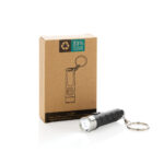 Globix RCS recycled plastic USB re-chargeable keychain torch - Image 7