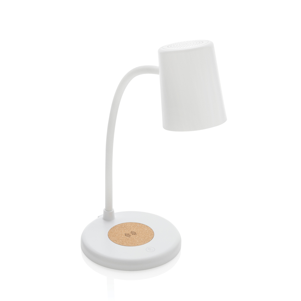 P514.0303__B_1__bc4e50470c3b4031b3596a7eb9d5c176 Zenara RCS recycled plastic and cork 15W wireless desk lamp - Image 1