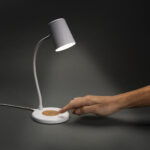 Zenara RCS recycled plastic and cork 15W wireless desk lamp - Image 6