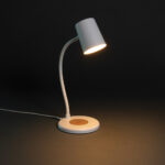 Zenara RCS recycled plastic and cork 15W wireless desk lamp - Image 9