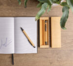Bamboo modern pen set in box - Image 5
